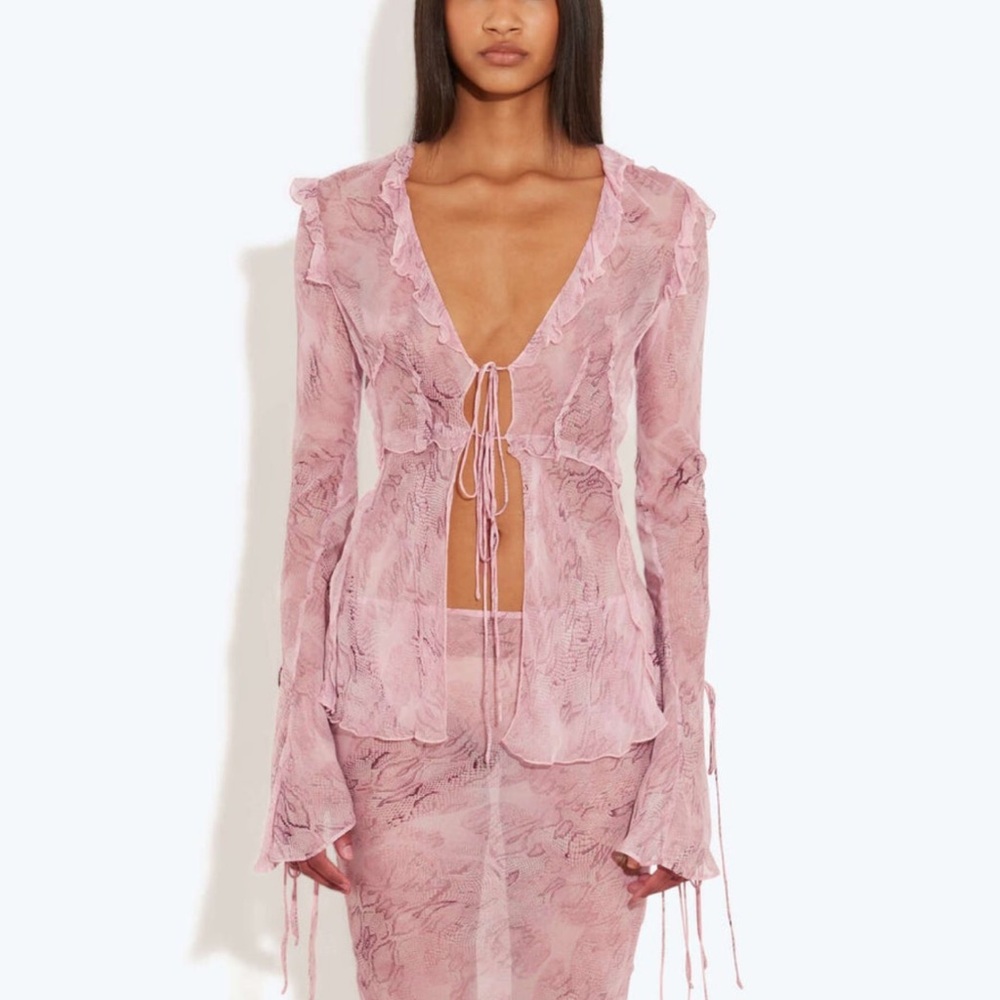 Rat & Boa Pink top - Picture 3 of 9
